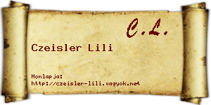 Czeisler Lili névjegykártya